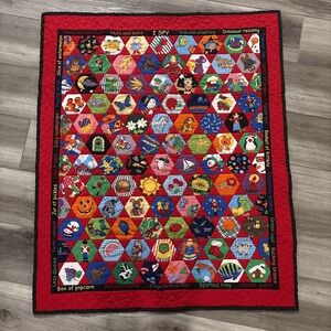 I Spy VIP Cranston‎ Holiday Handmade Kids Quilt Wall Hanging Fabric Panel 34x40"